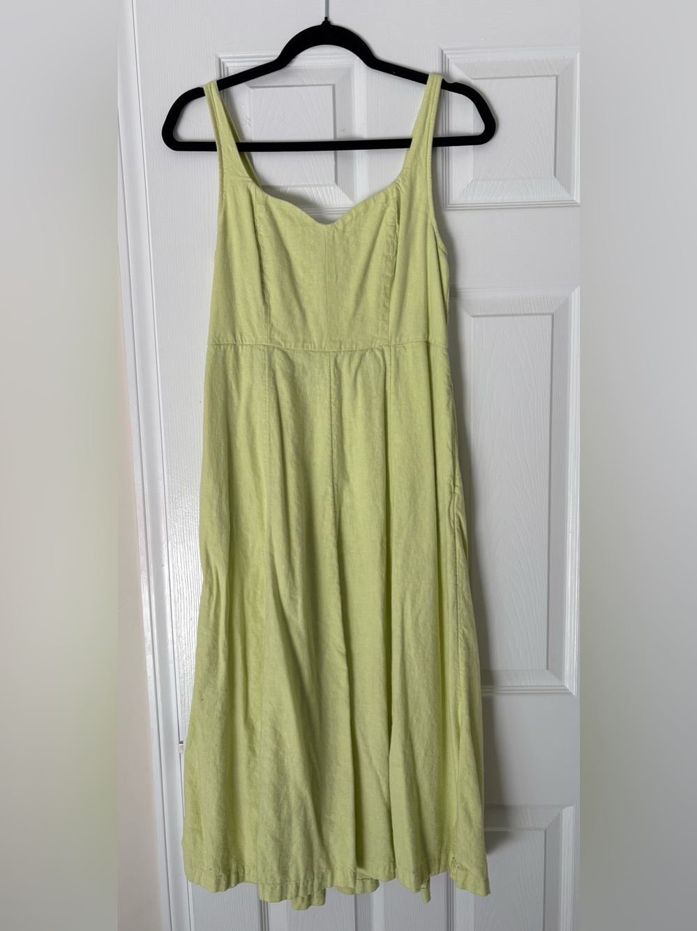 Women’s Sz M Old Navy Linen Light Green Sundress